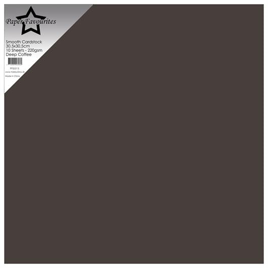 Paper Favourites Smooth Cardstock "Deep Coffee" PFSS513