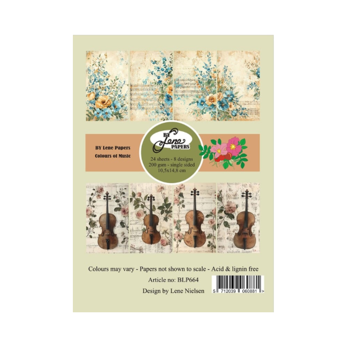 By Lene Paperpad 10,5x14,85cm "Colours of Music" BLP664