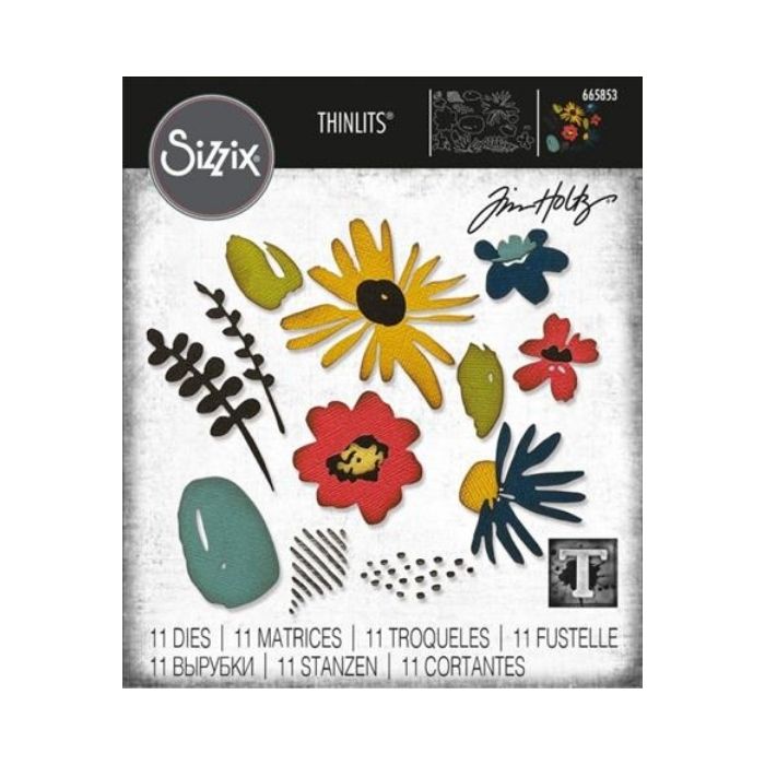 SIZZIX/TIM HOLTZ THINLITS DIE "Modern Floristry"
