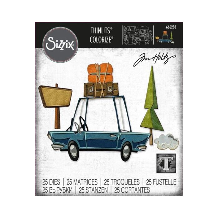 Sizzix/Tim Holtz Thinlits Die "Road Trip Colorize"