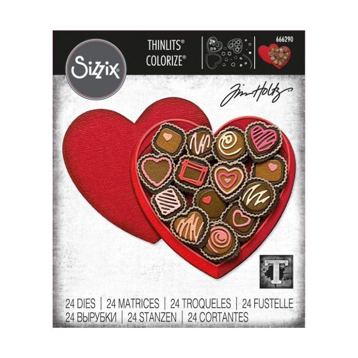 Sizzix/Tim Holtz Thinlits Die "True Love Colorized"