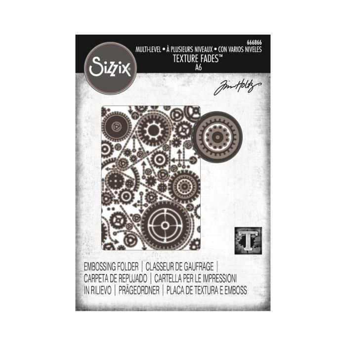 Sizzix/Tim Holtz Embossing Folder "Vault - Gears"