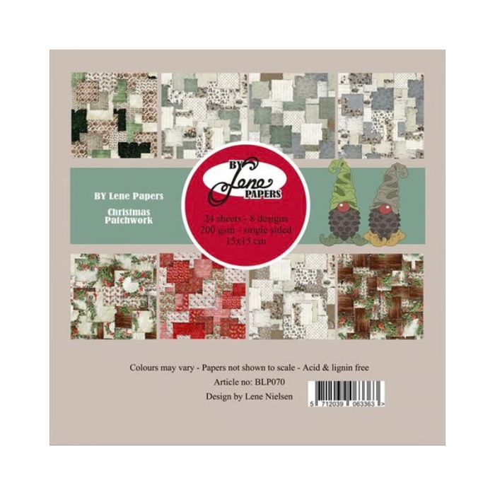 By Lene Paperpad 15x15 "Christmas Patchwork" BLP070