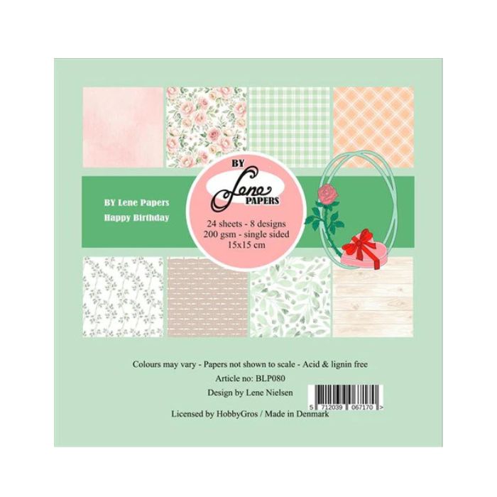 By Lene Paperpad 15x15 "Happy Birthday" BLP080