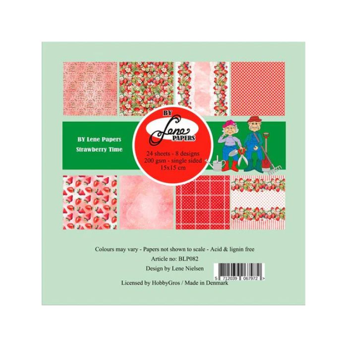 By Lene Paperpad 15x15 "Strawberry Time" BLP082