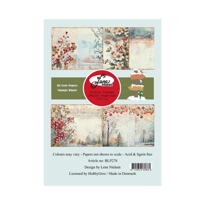 By Lene Paperpad 14,85x21cm "Vintage Winter" BLP278
