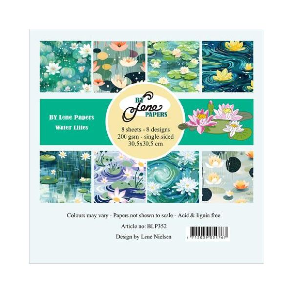 By Lene Paperpad 30x30 "Water Lilies" BLP352