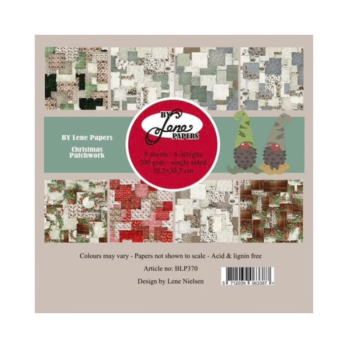 By Lene Paperpad 30x30 "Christmas Patchwork" BLP370