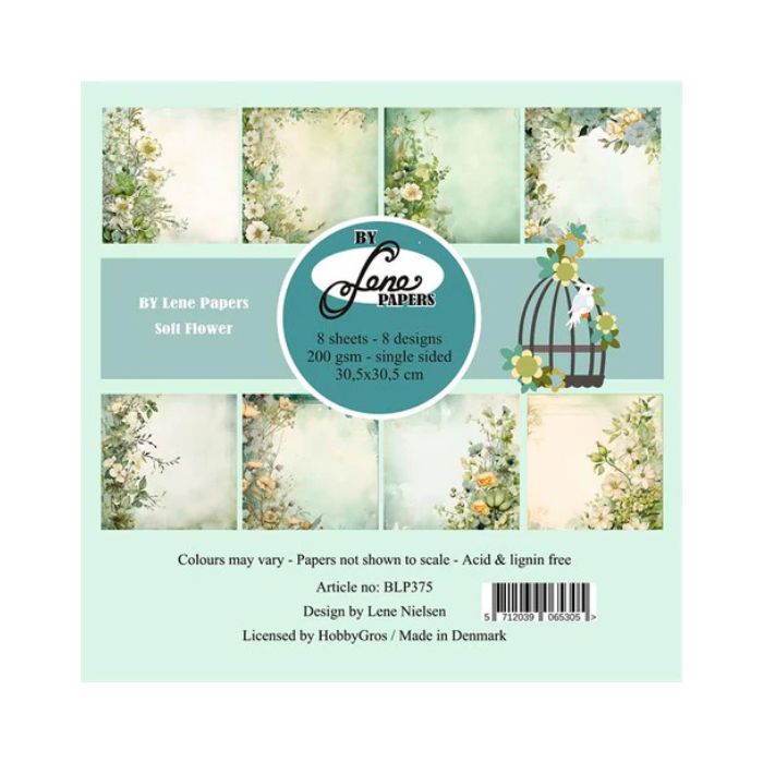 By Lene Paperpad 30x30 "Soft Flowers" BLP375