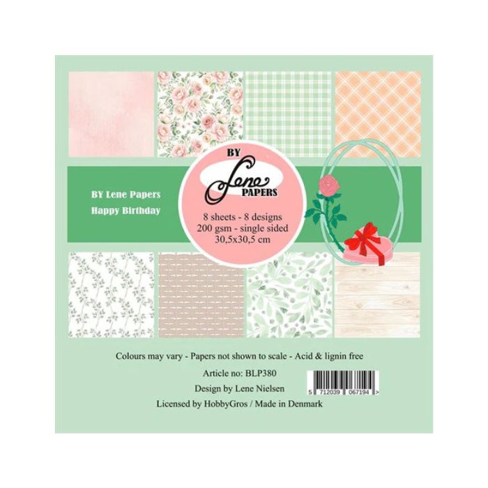 By Lene Paperpad 30x30 "Happy Birthday" BLP380