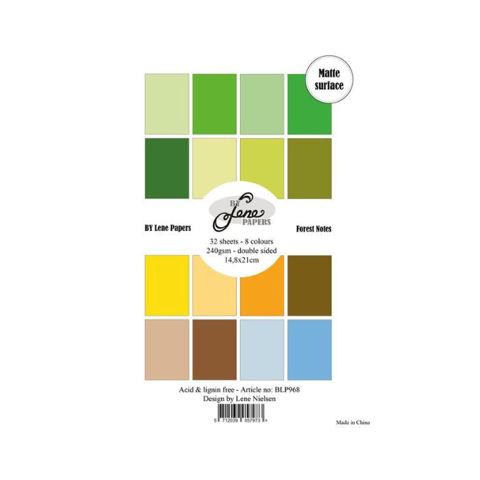 By Lene Paperpad "Solid Colours - Forest Notes" BLP968