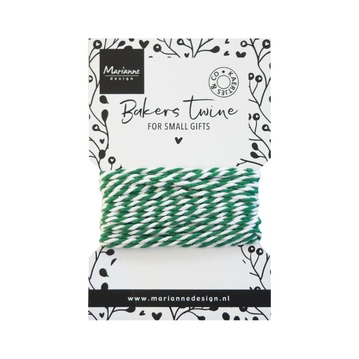 Marianne Design Bakers twine - green/white CA3214