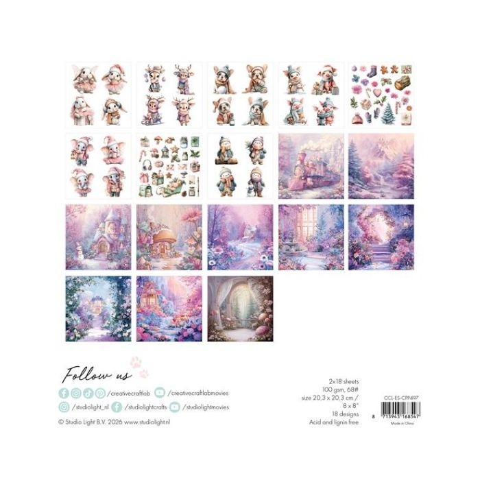 Studio Light Collage Paper Pad "Candy christmas" CCL-ES-CPP497