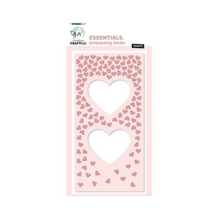 Studio Light Embossingfolder + Dies "Slimline Hearts"