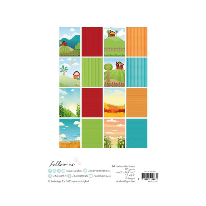 Studio Light Paper Pad "On the farm Friendz"