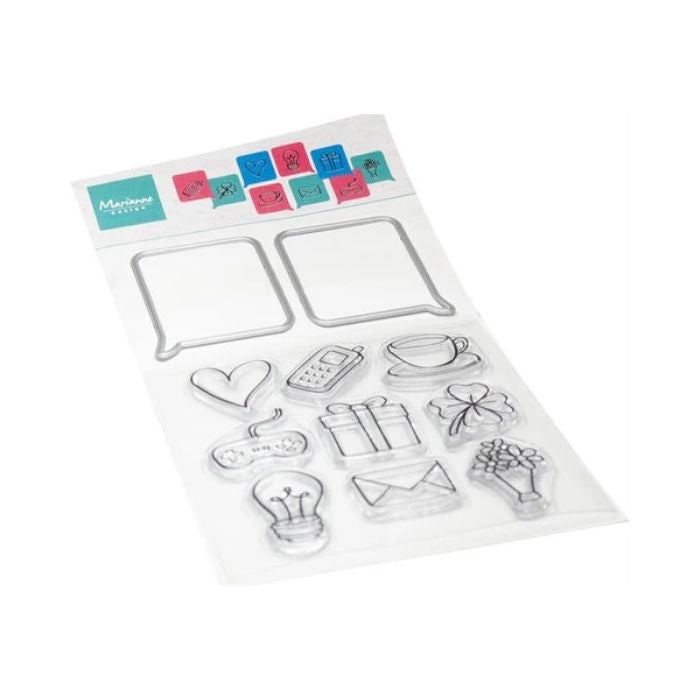 Marianne Design Clearstamp + Dies "Chat bubbles" CS1176