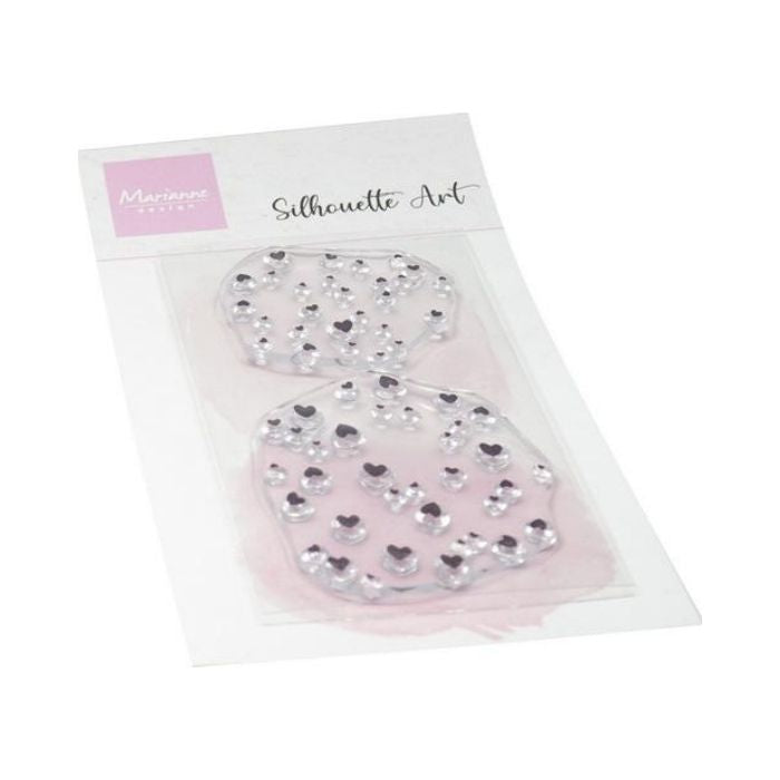 Marianne Design Clearstamp "Silhouette Art - Hearts" CS1189