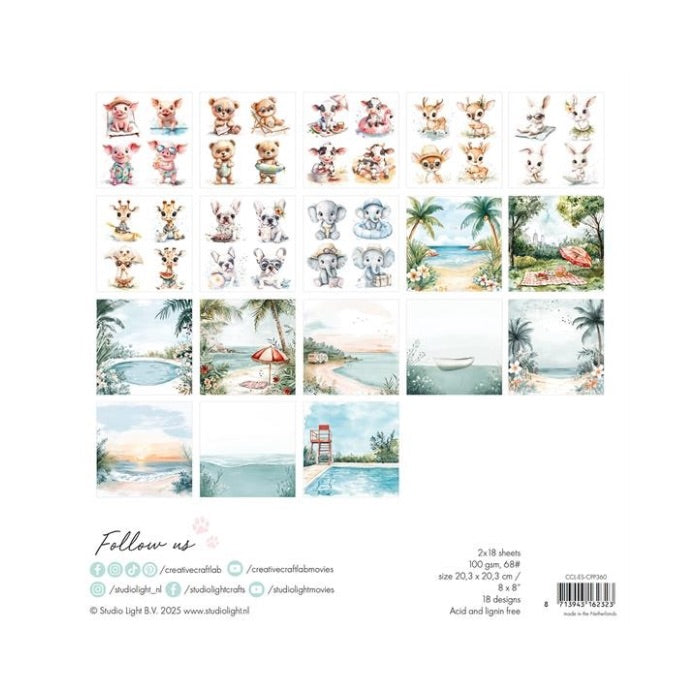 Studio Light Collage Paper Pad "Summer Breeze" Studio Light Collage Paper Pad "Summer Breeze"