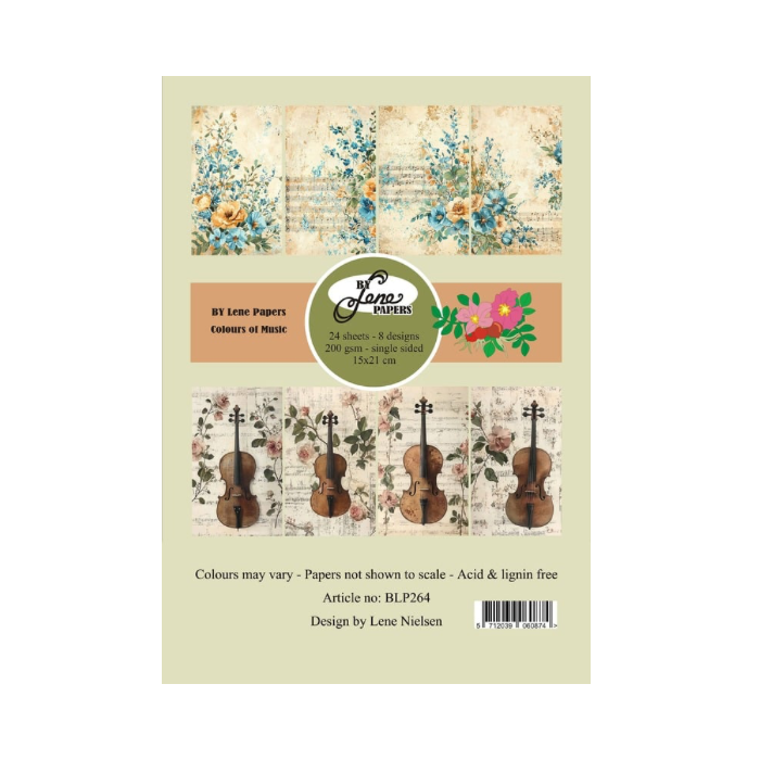 By Lene Paperpad 14,85x21cm "Colours of Music" BLP264