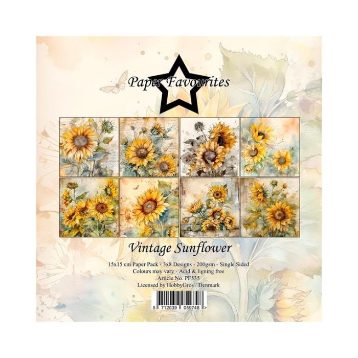 Paper Favourites Paper Pack "Vintage Sunflower" PF535