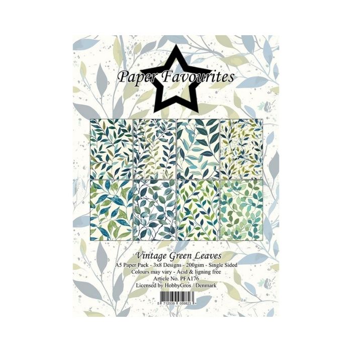 Paper Favourites Paper Pack "Vintage Green Leaves" PFA176