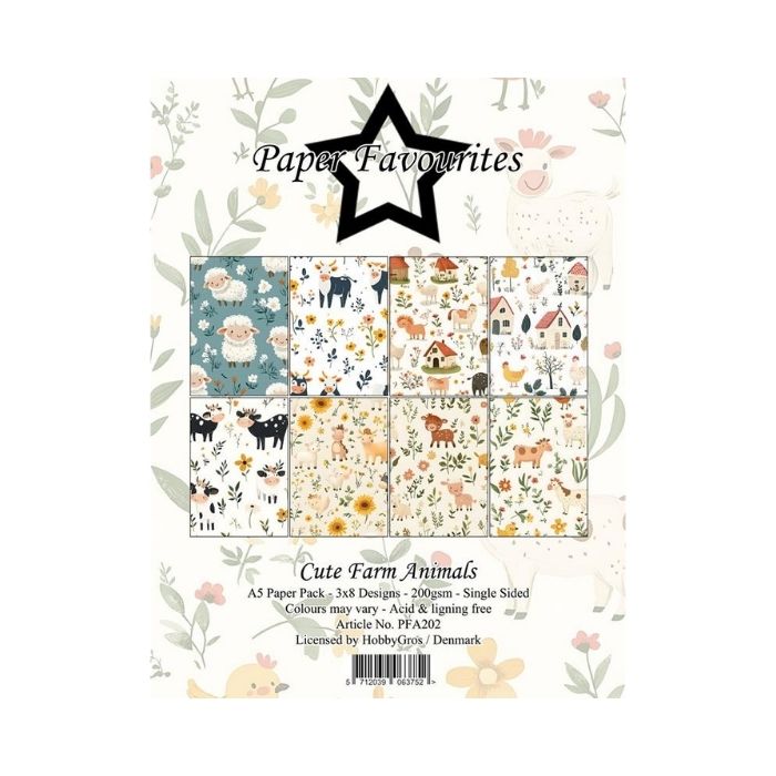 Paper Favourites Paper Pack "Cute Farm Animals" PFA202