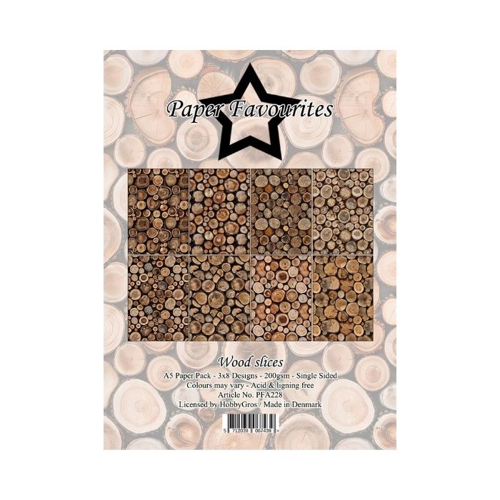 Paper Favourites Paper Pack "Wood slices" PFA228