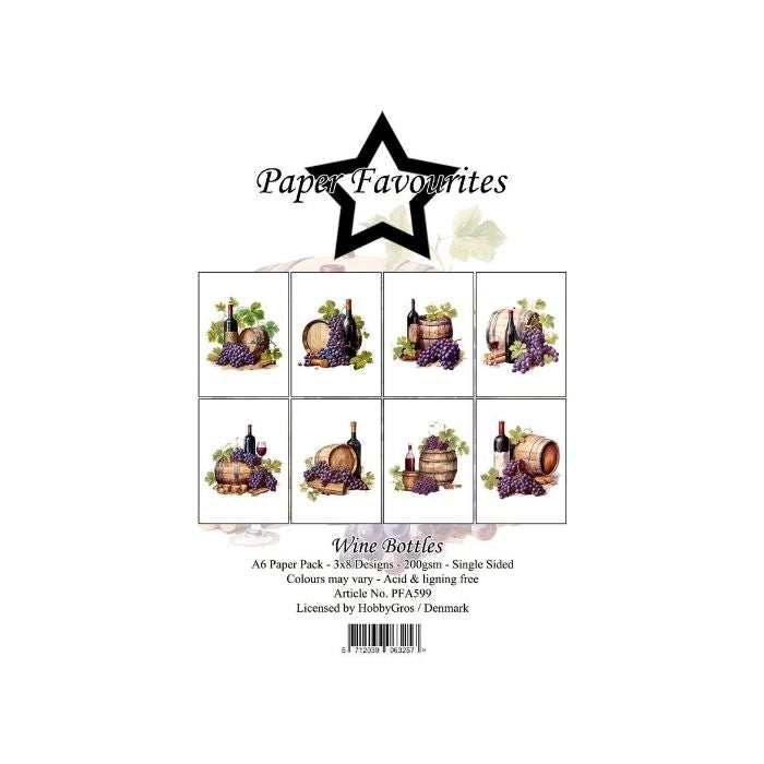 Paper Favourites Paper Pack "Wine Bottles" PFA599