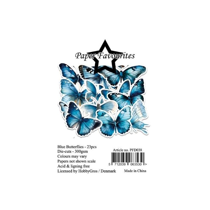 Paper Favourites Die-Cuts "Blue Butterflies" PFD038