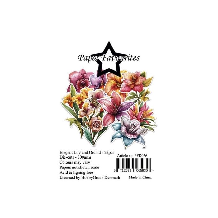 Paper Favourites Die-Cuts "Elegant Lily and Orchid" PFD056
