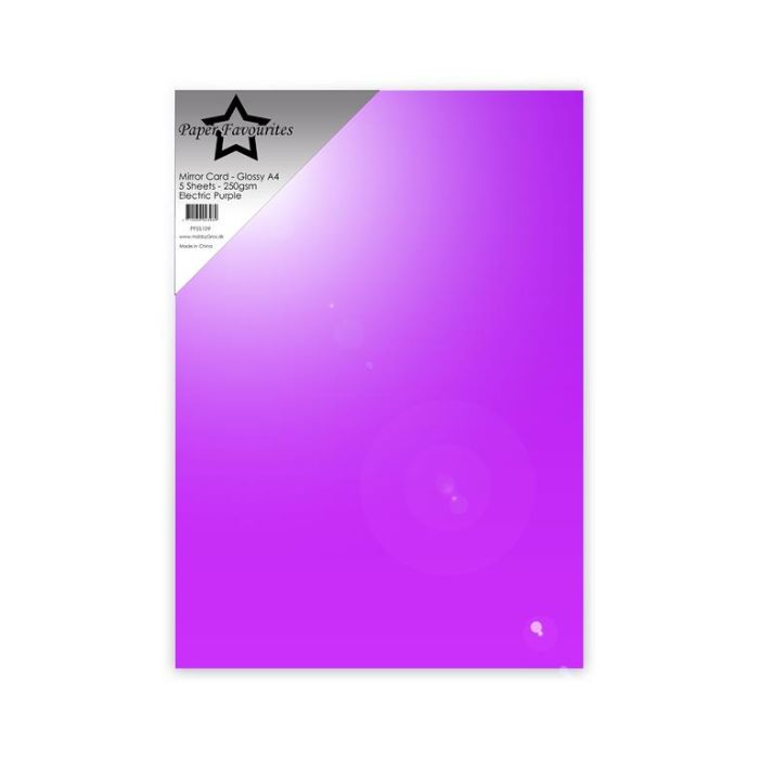 Paper Favourites Mirror Card Glossy "Electric Purple" PFSS109
