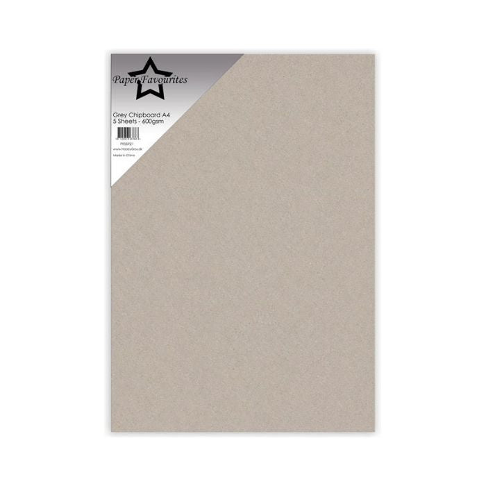 Paper Favourites Grey Chipboard A4 PFSS921