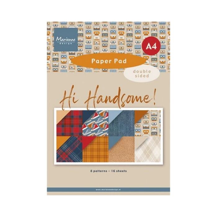 Marianne Design Paperpad "Hi Handsome! - A4" PK9208