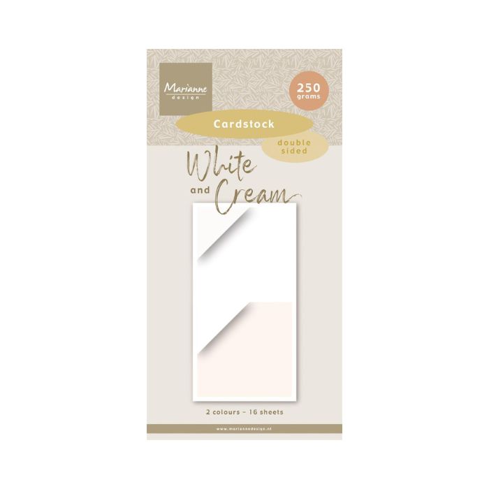 Marianne Design Paperpad "White & Cream - Cardstock" PK9211