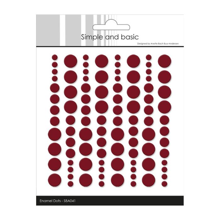 Simple and Basic Enamel Dots "Burgundy - (96 pcs)" SBA041