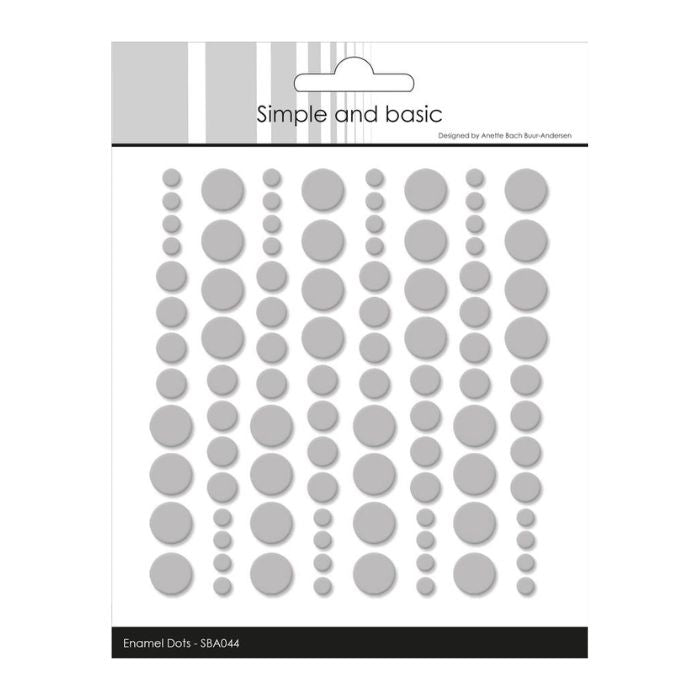 Simple and Basic Enamel Dots "Light Grey - (96 pcs)" SBA044