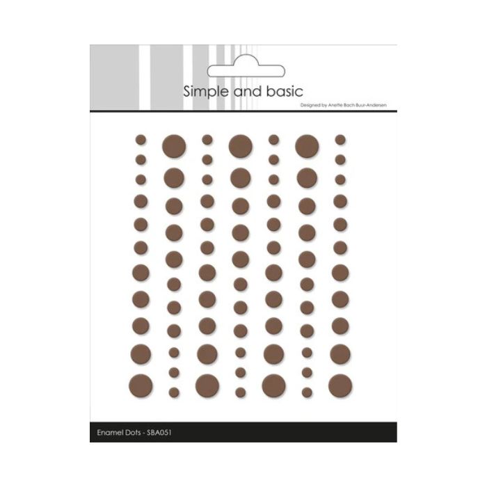 Simple and Basic Matte Enamel Dots "Coffee - (77 pcs)" SBA051