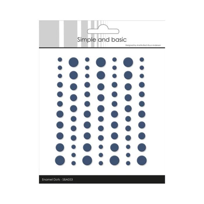 Simple and Basic Matte Enamel Dots "Navy - (77 pcs)" SBA053