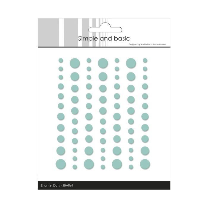Simple and Basic Matte Enamel Dots "Mint - (77 pcs)" SBA061