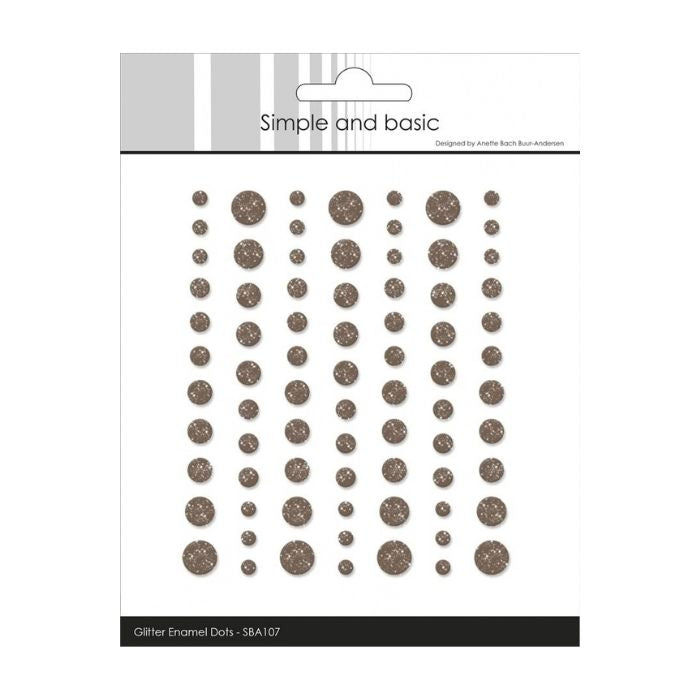 Simple and Basic Gliter Enamel Dots "Coffee - (77 pcs)" SBA107