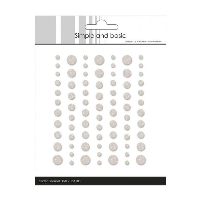 Simple and Basic Gliter Enamel Dots "Beige - (77 pcs)" SBA108