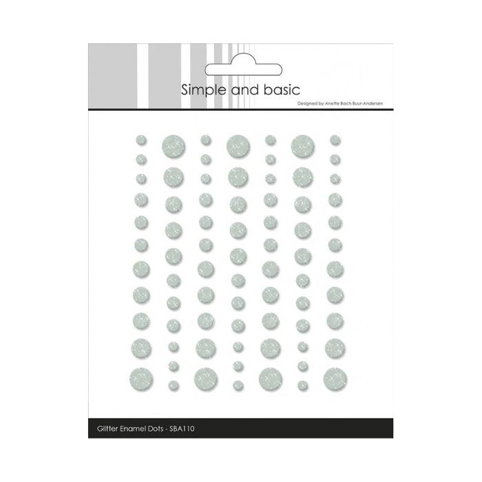 Simple and Basic Gliter Enamel Dots "Eucalyptus - (77 pcs)" SBA110