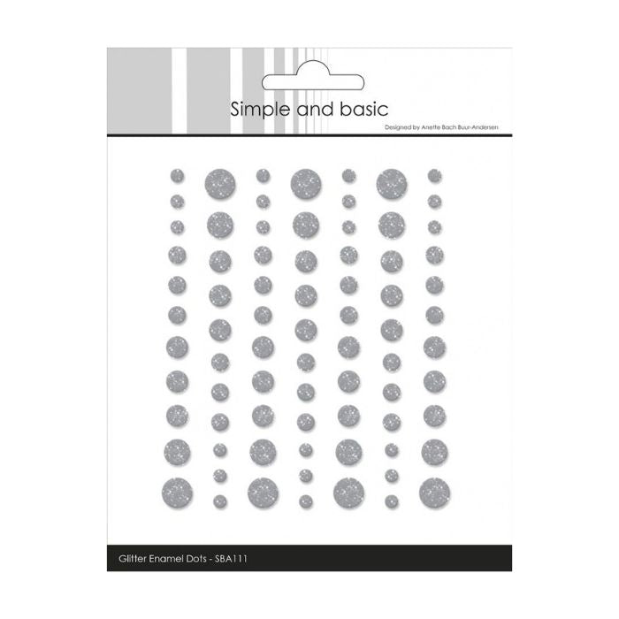Simple and Basic Gliter Enamel Dots "Concrete - (77 pcs)" SBA111