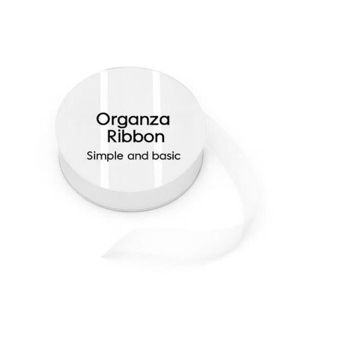 Simple and basic Organza Ribbon "White" SBA401