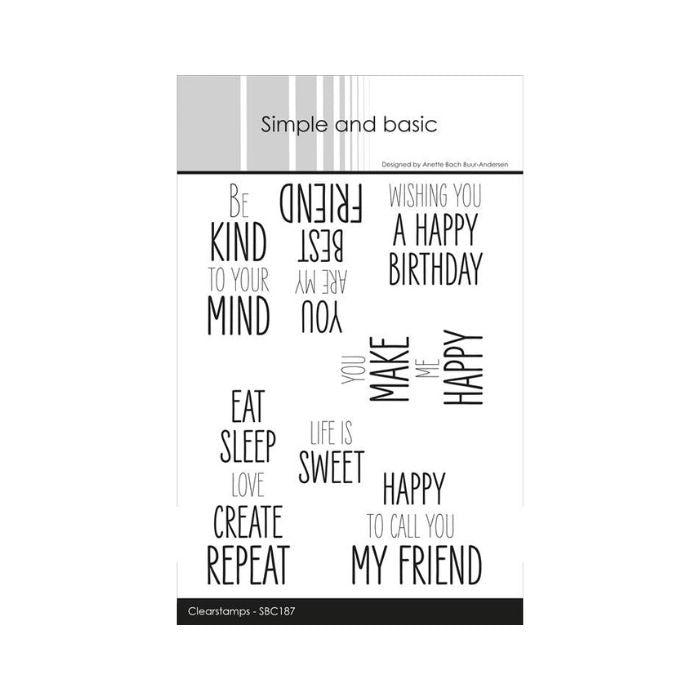 Simple and basic Clearstamp "Life is sweet" SBC187
