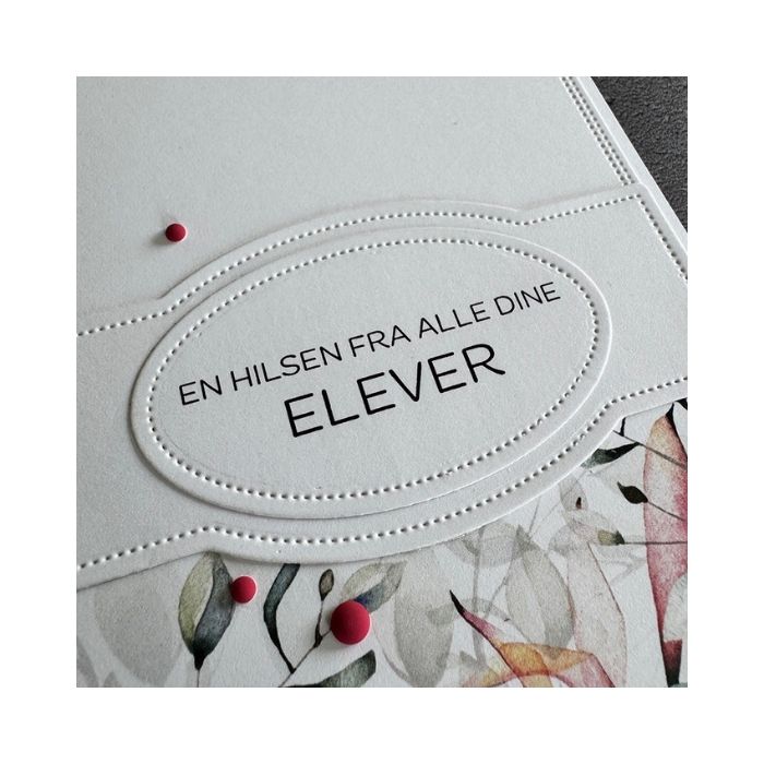 Simple and basic Clearstamp "En hilsen" SBC208