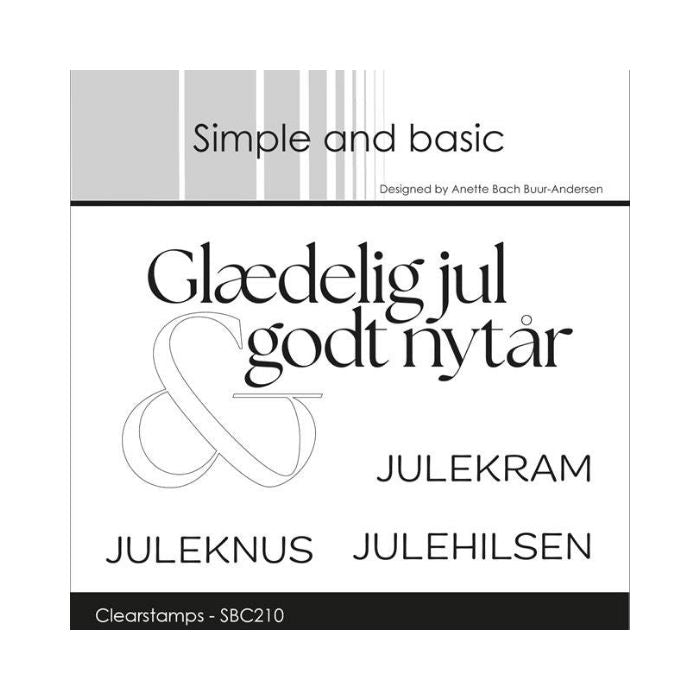 Simple and basic Clearstamp "Julehilsen" SBC210