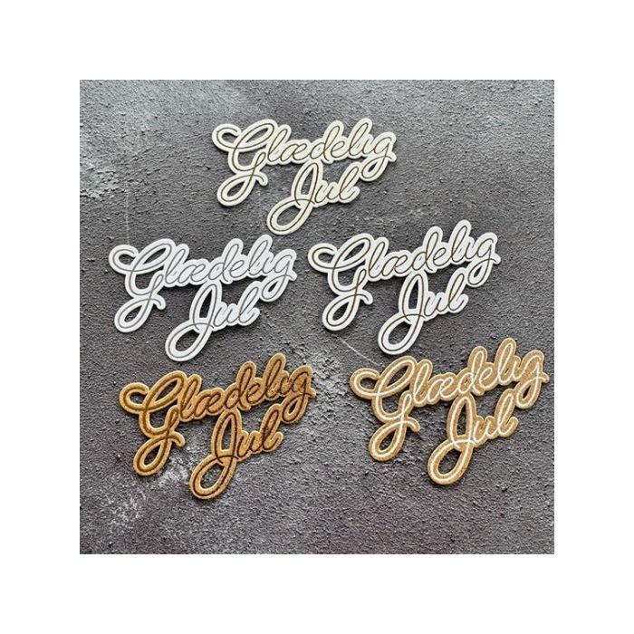 Simple and basic Clearstamp & dies "Glædelig Jul" SBC221