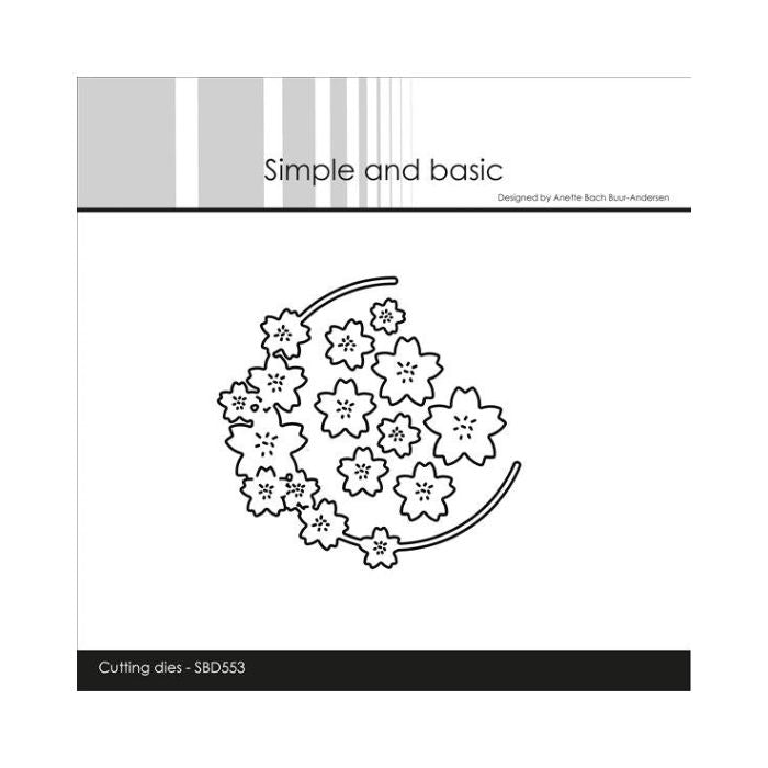 Simple and Basic die "Flower Wreath - Halfcircle" SBD553