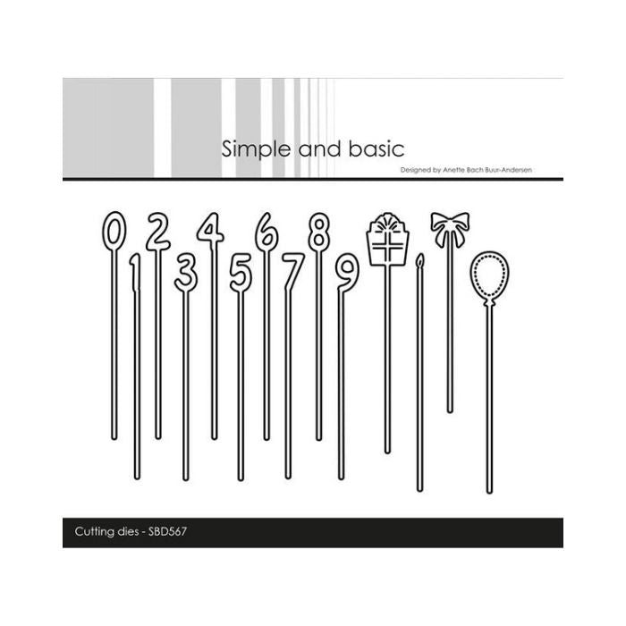 Simple and Basic die "Numbers on a stick" SBD567
